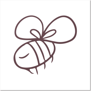 Cute little bee outline Posters and Art